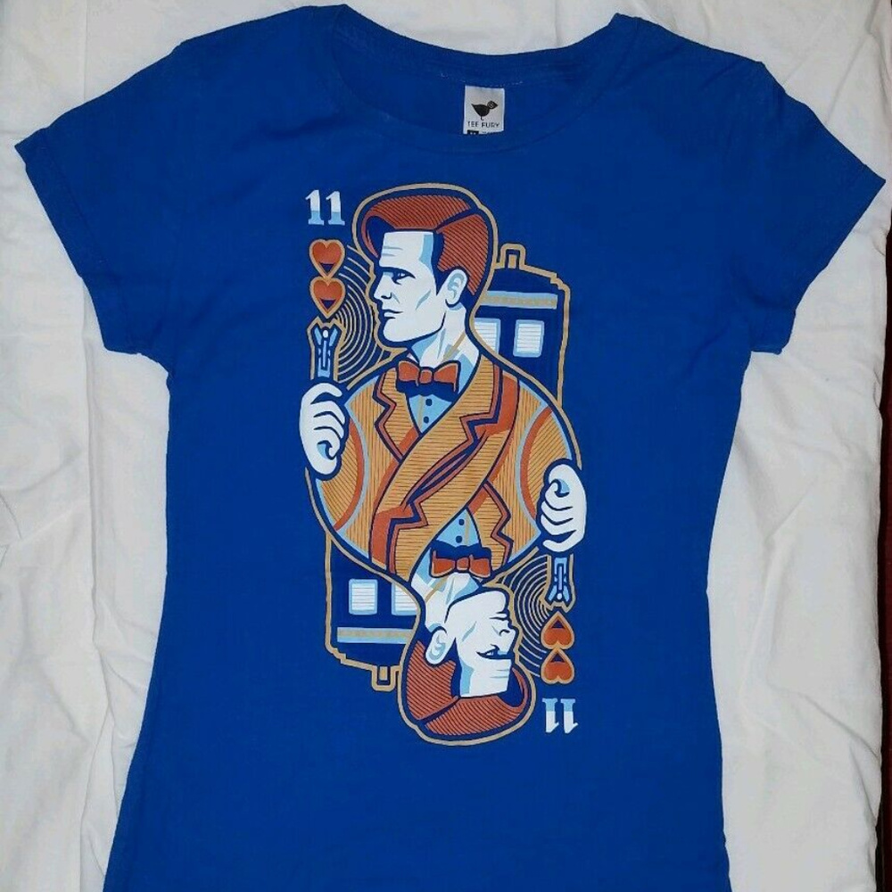 TeeFury women's medium Doctor Who 11 of Hearts